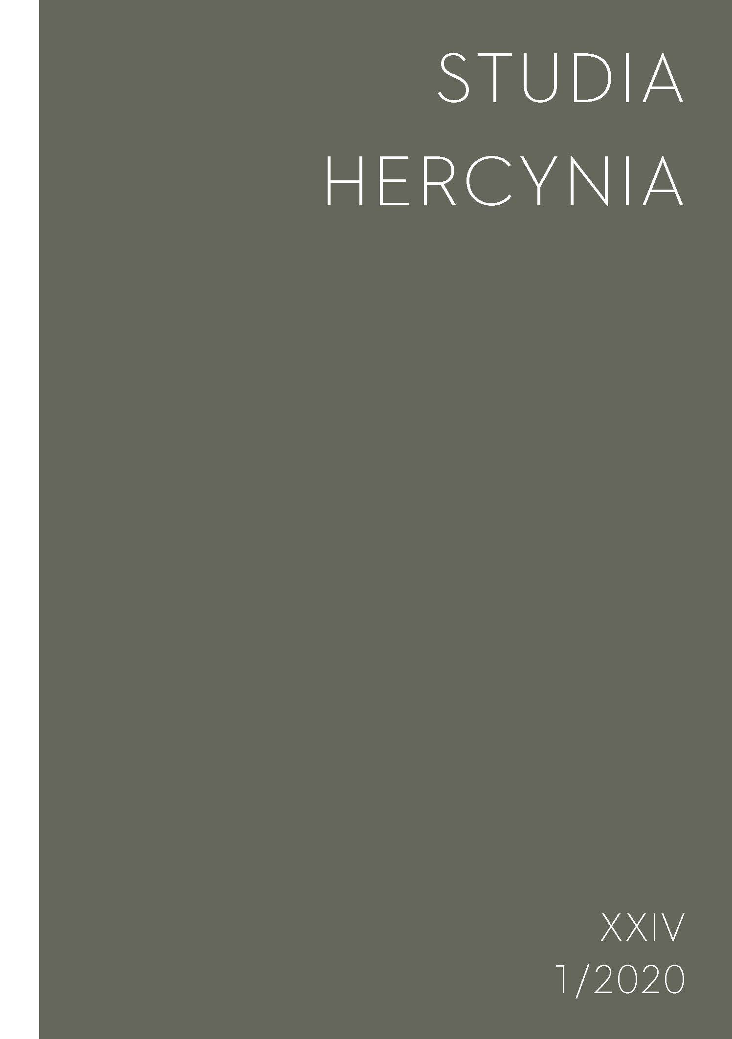 Studia Hercynia 24/1, 2020 Studia Hercynia 24/1, 2020