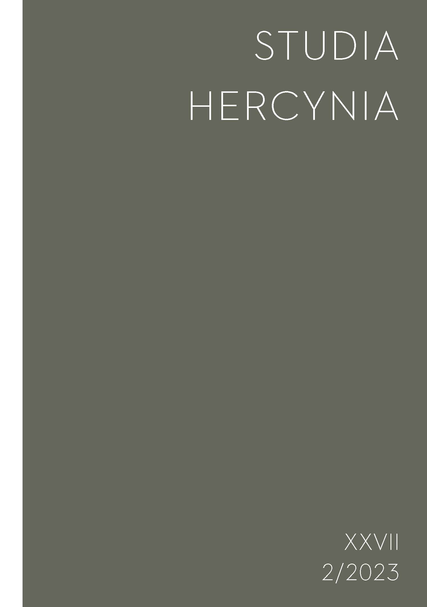 Studia Hercynia 27/2, 2023 Studia Hercynia 27/2, 2023